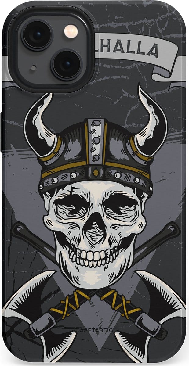 Casetastic hoesje geschikt voor Apple iPhone 13 - MagSafe - Dubbellaagse bescherming - Valhalla - Fashion Case - Donkergrijs Grijs