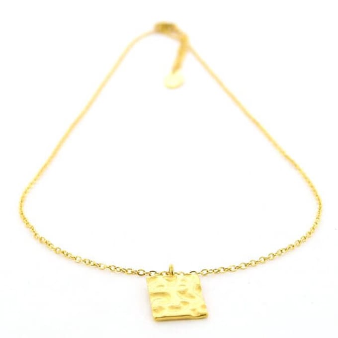 Kalli Ketting Pattern Rectangle Goud