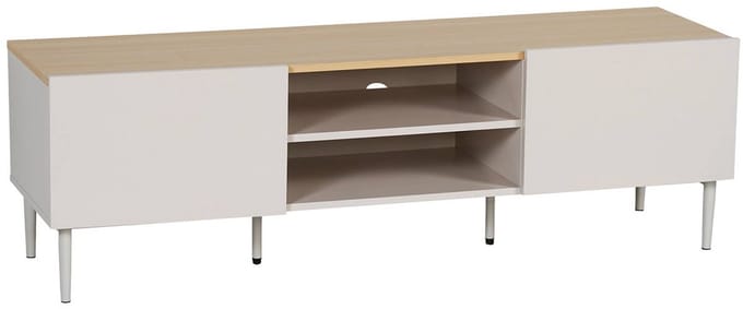 sweeek - Tv-meubel metaal en houtdecor 2 deuren 140cm - ashton