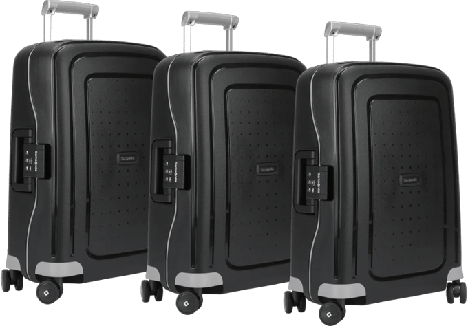 Samsonite S'Cure Spinner 55cm Black Triple Kofferset