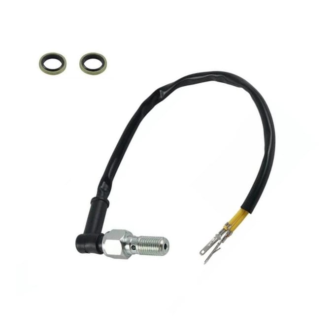 Motorfiets Achter Hydraulische Druk Remlichtschakelaar M10x1.0 Enkele Banjo Bout black