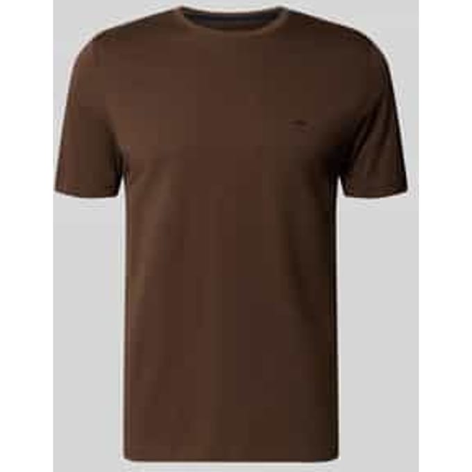 Fynch-Hatton T-Shirt Single Jersey Crew Neck Dark Chocolate / male