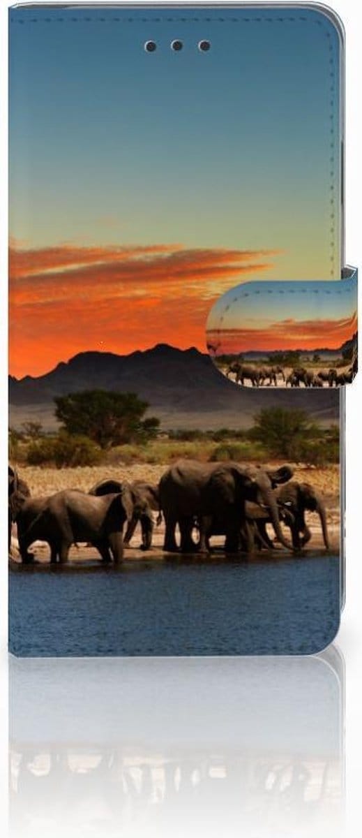 Apple iPhone Xs Max Telefoonhoesje met Pasjes Olifanten