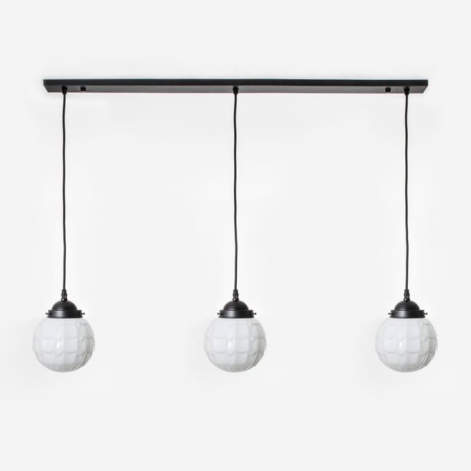 3 x Artichoke lampen aan plafondbalk Moonlight - Art Deco Trade