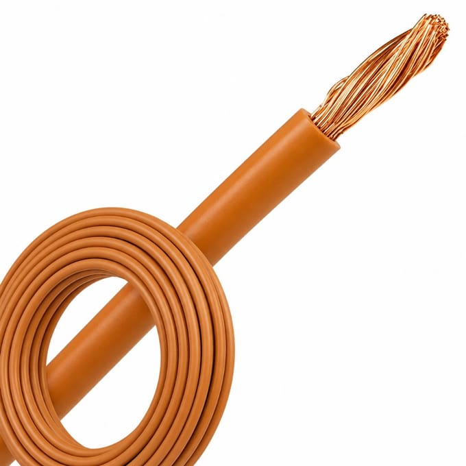 Montagedraad VDS 4mm² (H07V-K) 70° bruin - per rol 100 meter (29164)