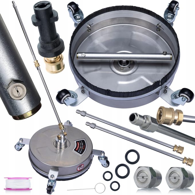 Rosfix Spuitaccessoire Set Vervanging - T-Racer Borstel 32 Cm Mosmatic - Bayonet 1/4" Adapter
