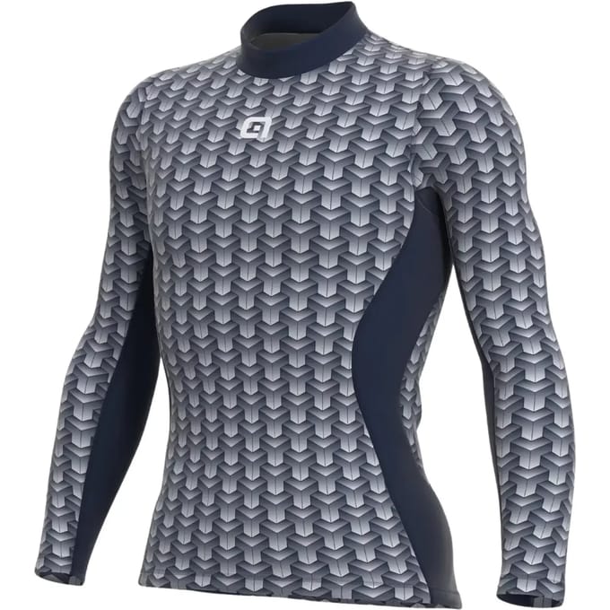 Ale Base Layer Lange Mouwen Cubes - Marineblauw - XS/S - Valt klein