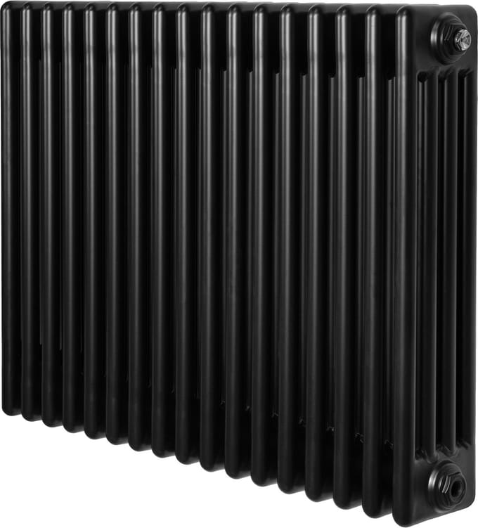 Traditionele 4-kolom radiator - horizontaal - zwart - 600x785 mm