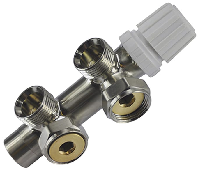 Riko Thermostatisch 3/4 Onderblok Haaks-Rechts - Geborsteld Staal