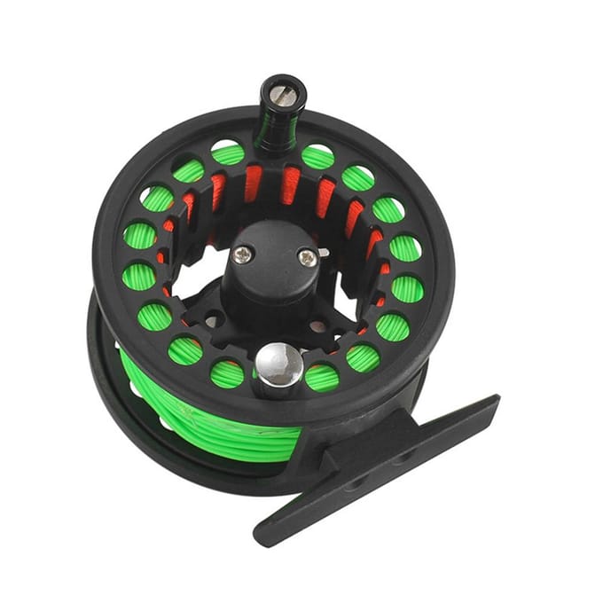 2+1BB Large Arbor Vliegvisreel Lichtgewicht CNC Gefreesde Aluminiumlegering 85mm green