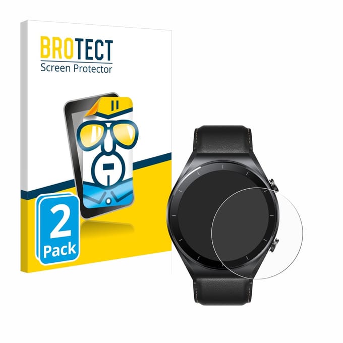 BROTECT - Screenprotector voor Xiaomi Watch S1 - Folie Beschermfolie transparant 2 Stuks
