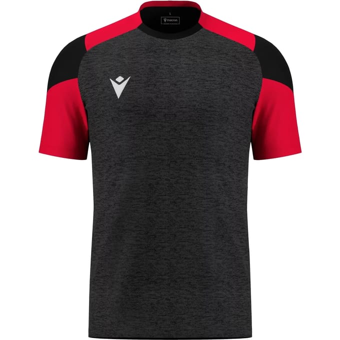 Macron Glory Golem Shirt Korte Mouw Heren - Zwart / Rood | Maat: M