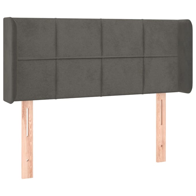 vidaXL - Hoofdbord - LED - 83x16x78/88 - cm - fluweel - donkergrijs