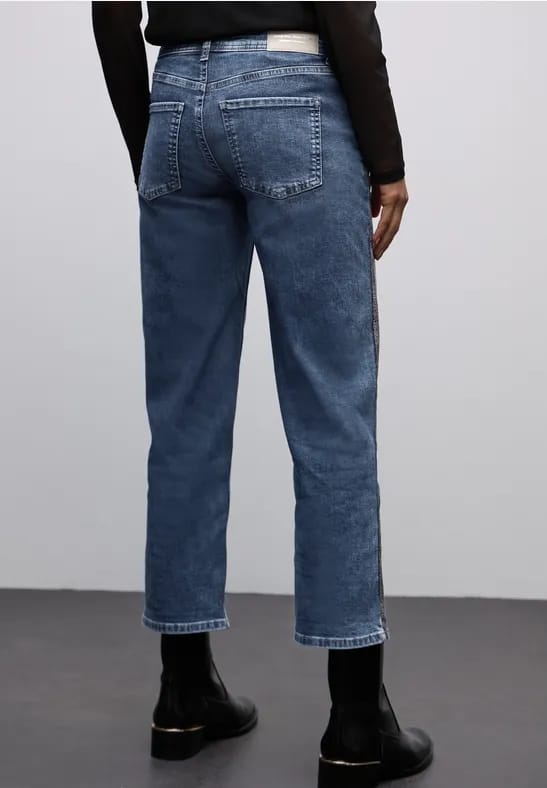 Straight Legs jeans met tape