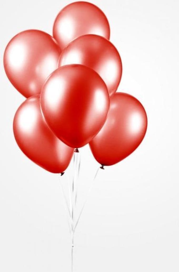 50 rode metallic ballonnen.