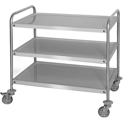GGM Gastro Servierwagen - 1000x500mm - mit 3 Abstellflächen Zilver
