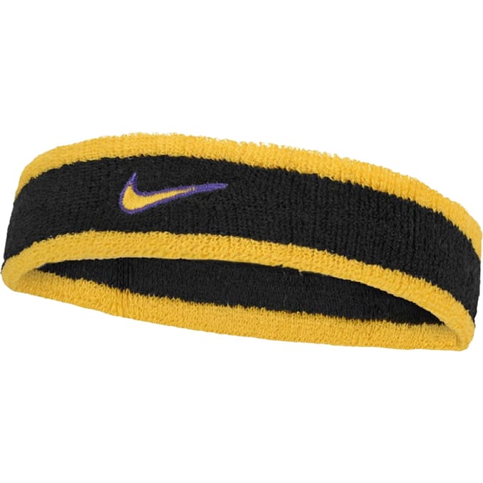 Nike Klassieke Swoosh Hoofdband (Zwart/Paars)