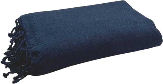Foutas - strandlaken - hamamdoek - Blue Marine - marineblauw - 200 cm op 100 cm