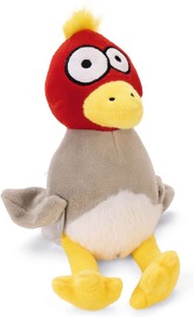 Beeztees Vogel Dodo - Hondenspeelgoed - Pluche - Grijs - 27x10x10 cm