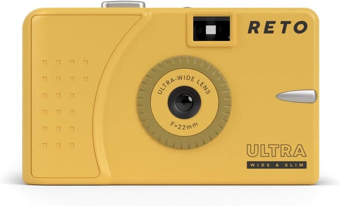 Filmcamera Ultra Wide - Compacte camera - Foto's Maken - Focusvrije groothoeklens - 35 mm - Moddergeel