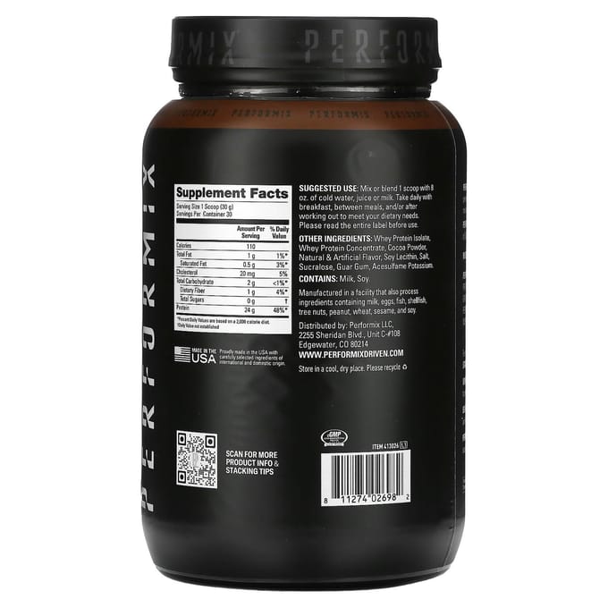 Performix, Wei-eiwit, Chocolade, 1,98 lbs (900 g)