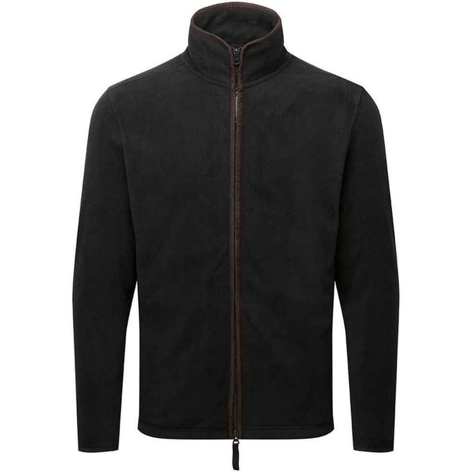 Premier Heren Artisan Fleece Jas (Zwart/Bruin)