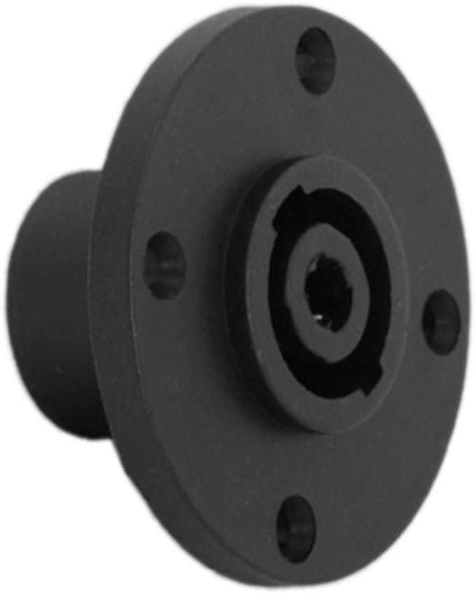 Speakon Aansluitbus 4-Polig – Inbouw Speaker Socket – Vergrendelbare Luidspreker Connector – Kunststof Behuizing - 1 Stuks [05213]