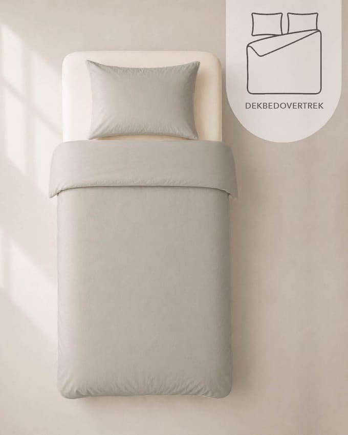 HOOMstyle Dekbedovertrek met kussenslopen - luxe micro Percale - dekbedovertrek - 140x220cm - 1 persoons - Zand
