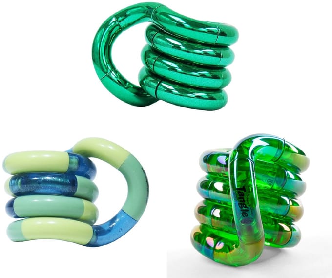 Tangle Junior - Thema Groen - 3-Pack - Fidget Voordeelpakket