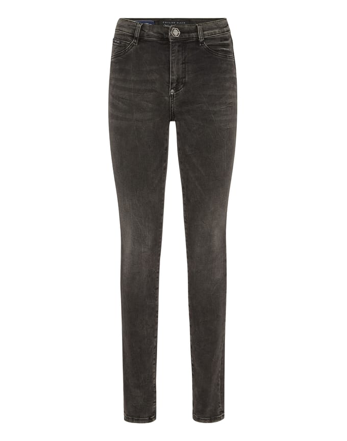 Denim High Waist Jegging Logo