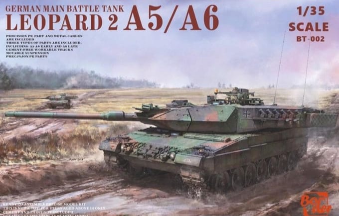 Border Model Modelbouwpakket Militaire voertuigen - BT002 German Tank Leopard 2 A5/A6 Plastic - 1:35 - Modelbouw