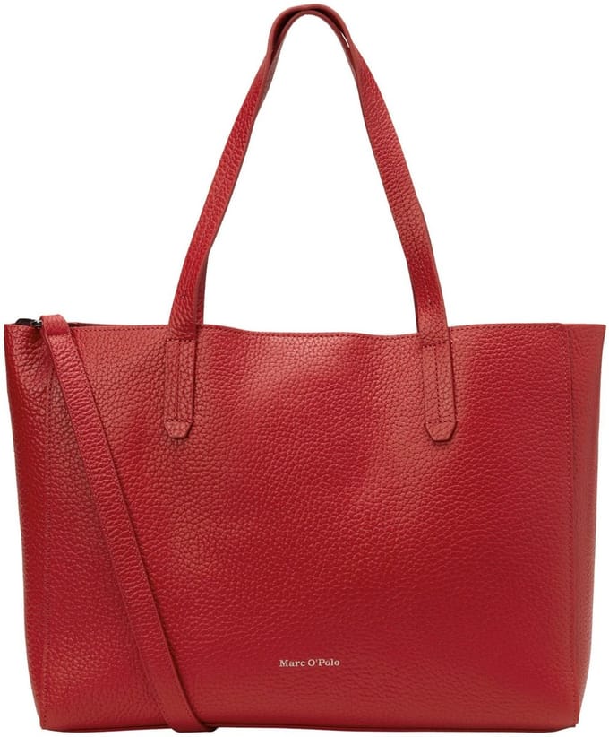 Marc O'Polo shopper schoudertas Busin Shopper Shiny Red rood