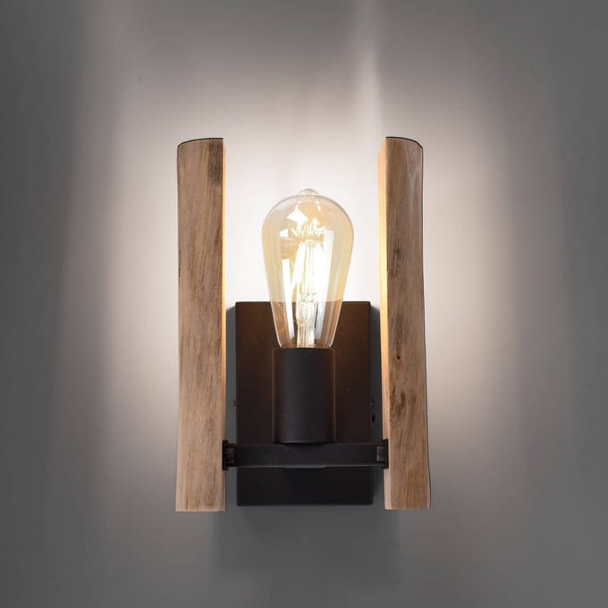 JUST LIGHT. GmbH Wandlamp Log van hout