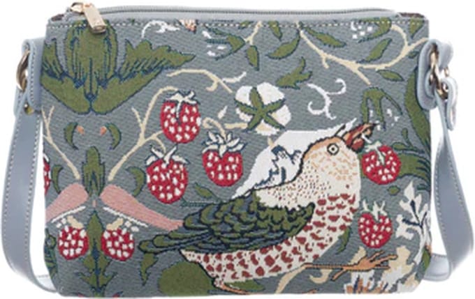Schoudertas - Strawberry Thief Grey - Grijs - William Morris