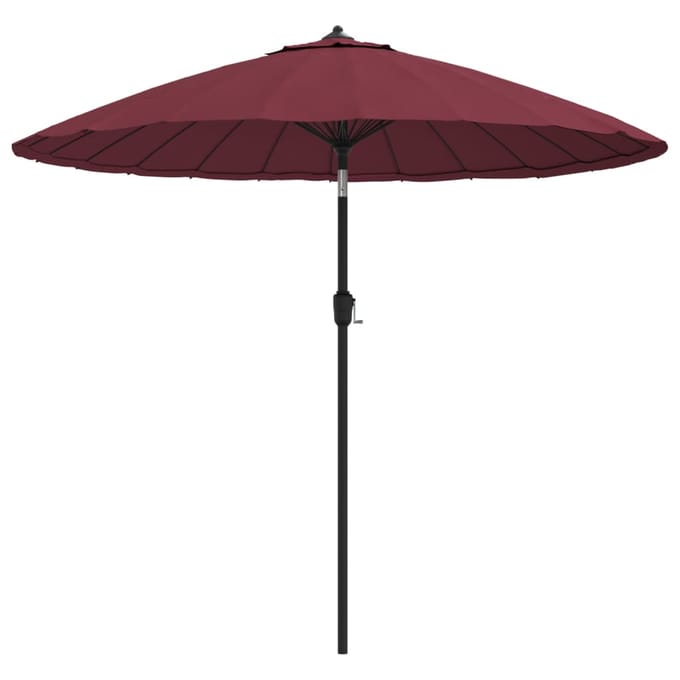 vidaXL - Parasol - met - aluminium - paal - 250 - cm - bordeauxrood