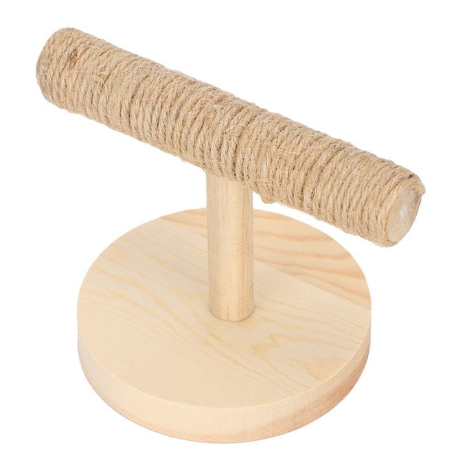 Vogelkooi Stand Hout Vogel Platform Trainingsstand Speeltuin Vogel Accessoires Speelgoed beige