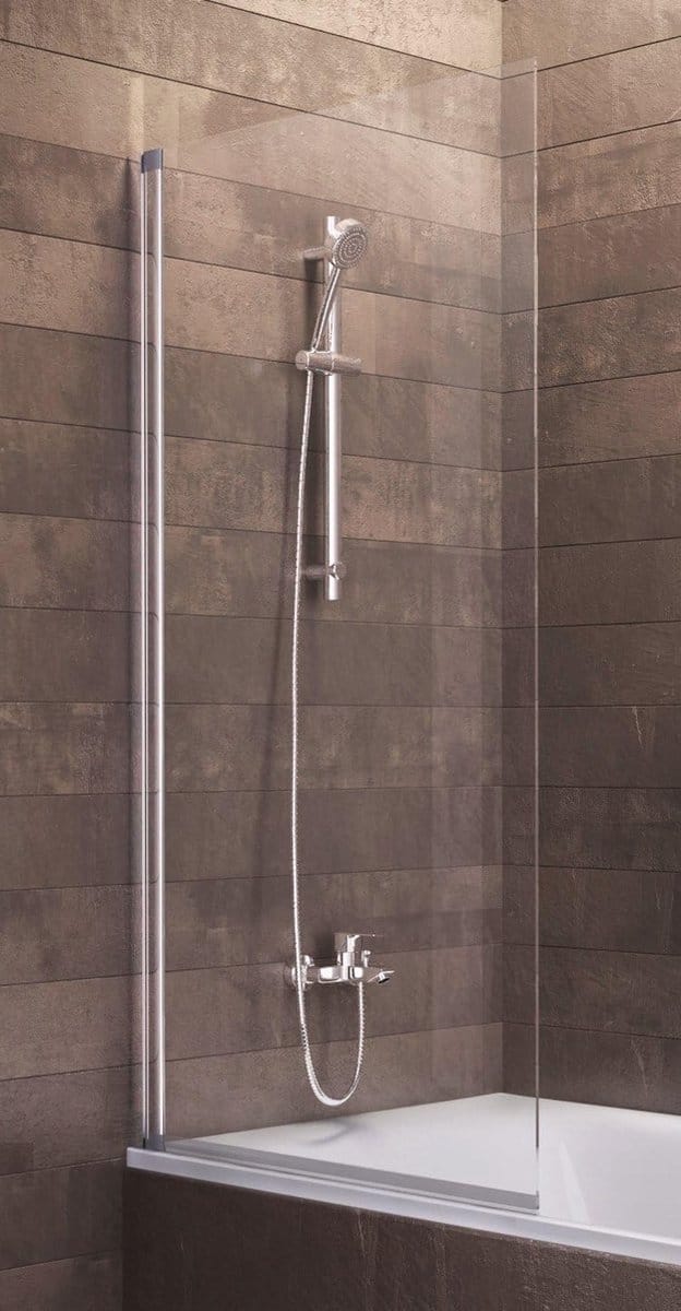 badwand - Schulte - 70 x 120 cm - alu profiel - transparant veiligheidsglas