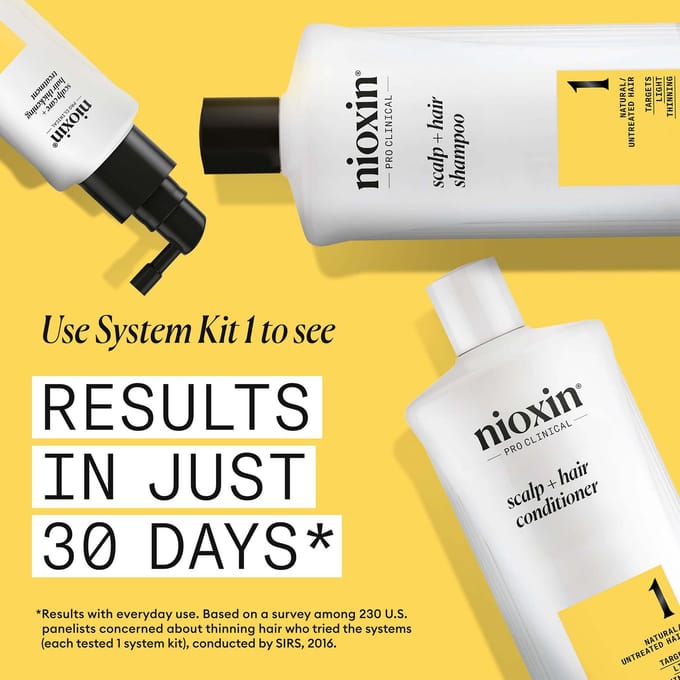 Nioxin System 1 - Shampoo - voor Natuurlijk Haar - Anti Haaruitval - Dunner Wordend Haar - 1000ml