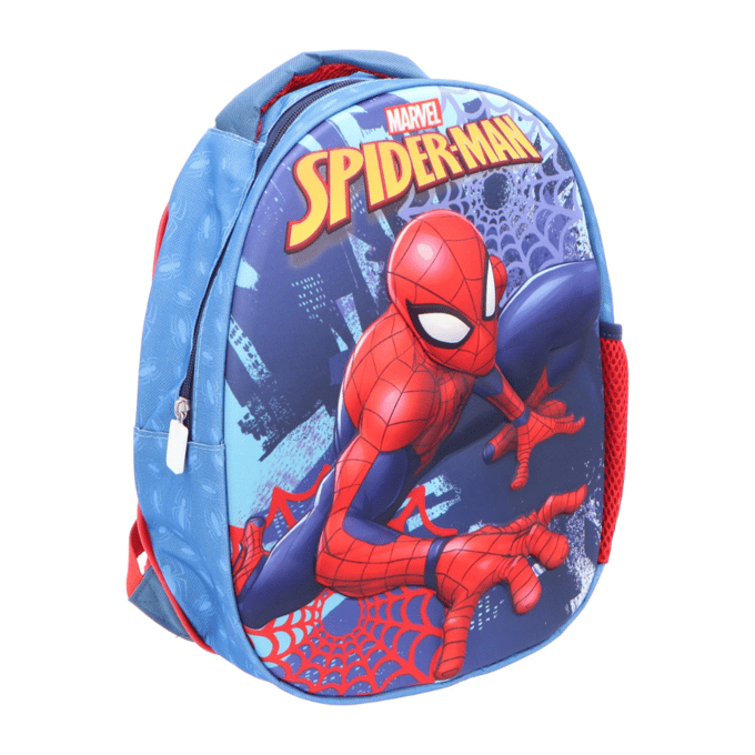 Spiderman 3D Rugzak Eivormig - Schooltas - Polyester - Blauw