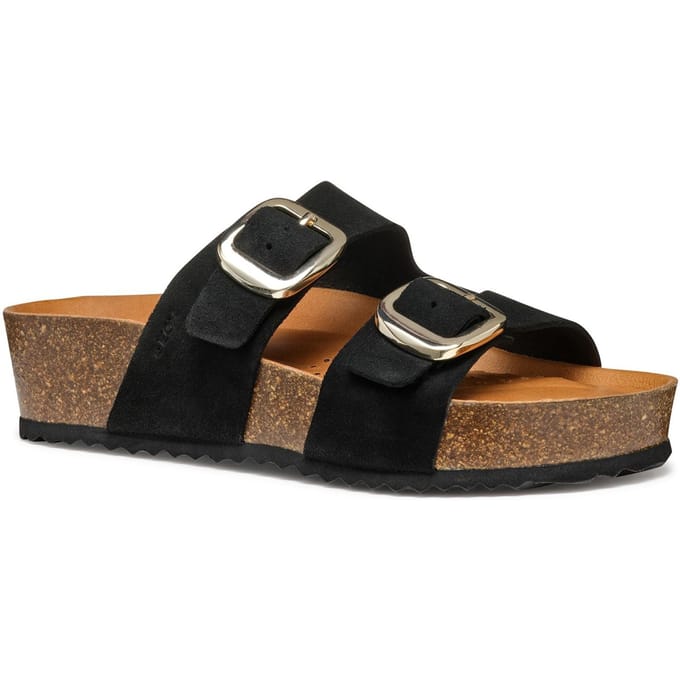 Geox D BRIONIA H Leren Vrouwen Zwarte Wedges