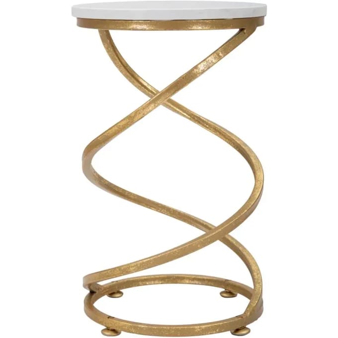 Bijzettafel Spiral Marble Ø 27,5×47,5 cm