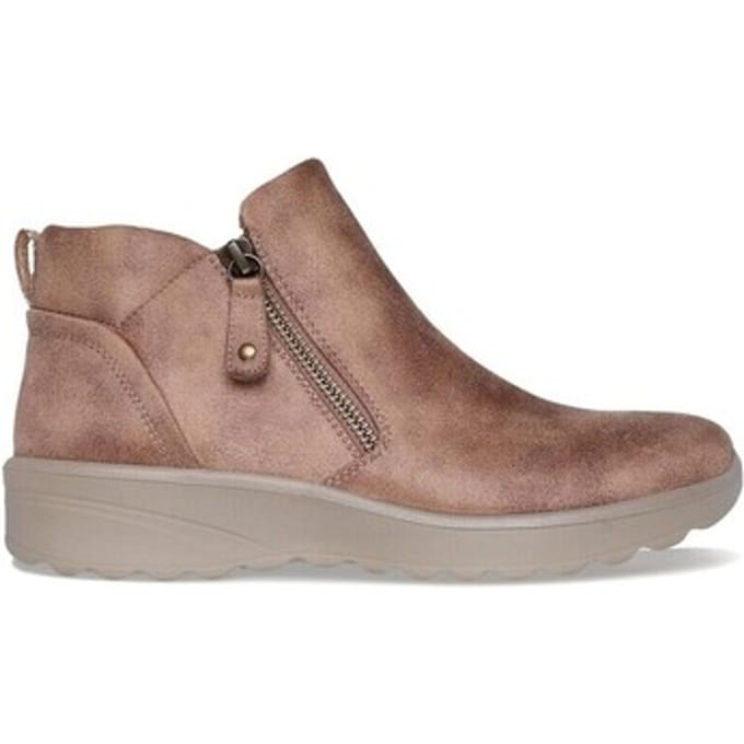 Skechers Lovely Vibe Herfstbruine enkellaarsjes
