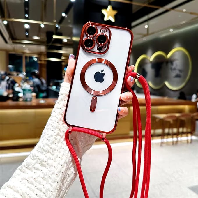 GREEN ON Camera Protection Case geschikt voor iPhone 12 Pro Max - Rood