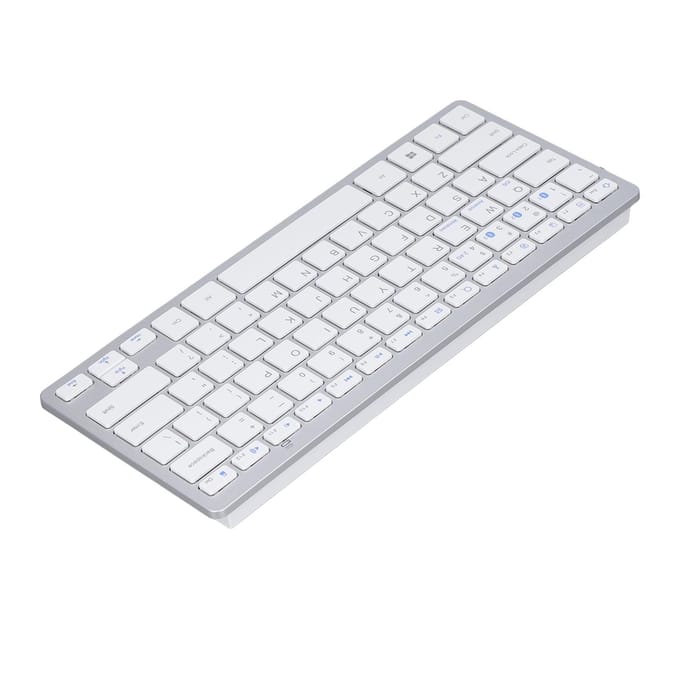 Bluetooth Toetsenbord Tablet PC Ultra Slank Draagbaar 78 Toetsen Wit Draadloos Bluetooth Toetsenbord voor IOS