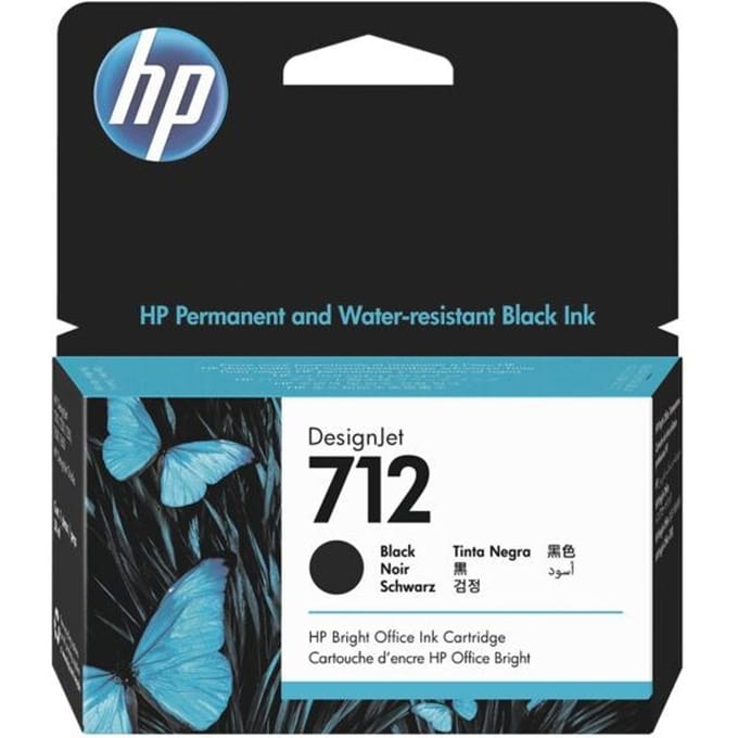 HP 3ED70A nr. 712 inktcartridge zwart (origineel)