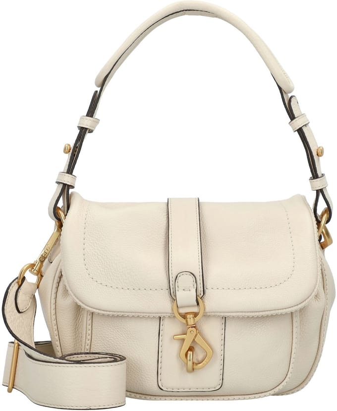 abro Schoudertas Leather Dalia Star Saddle Shoulderbag Beige Crème