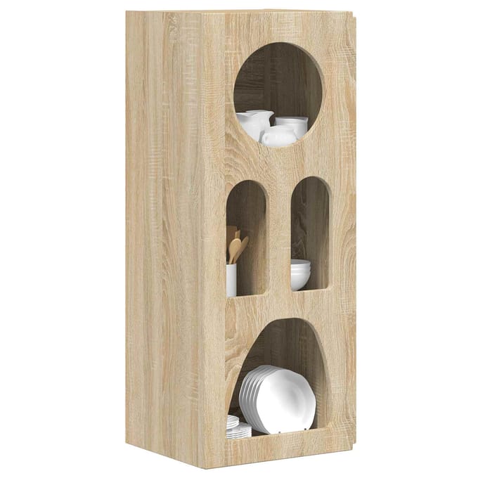 vidaXL - Dressoir - ELST - Sonoma - Eik - 40 - x - 35 - x - 100.5 - cm - Bewerkt - hout