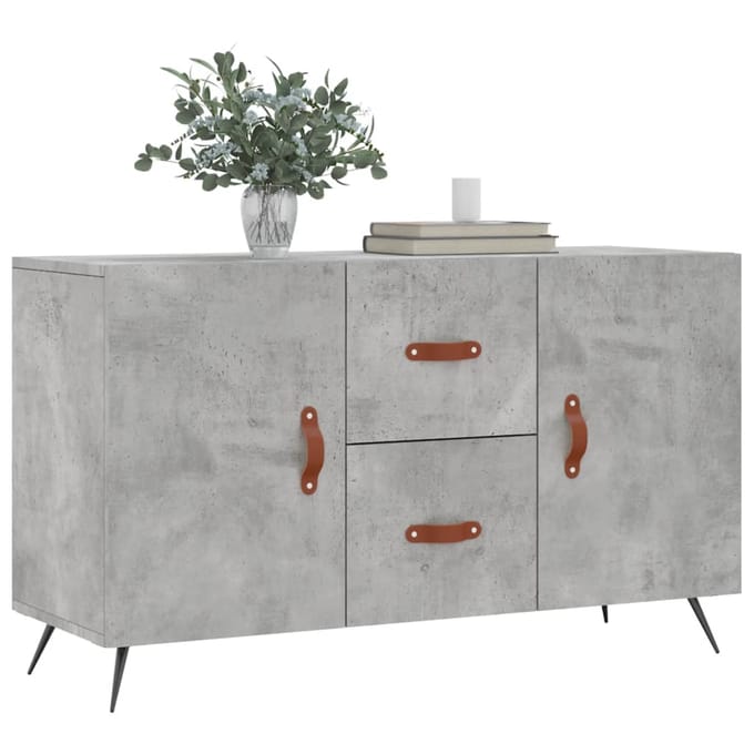 vidaXL - Dressoir - 100x36x60 - cm - bewerkt - hout - betongrijs