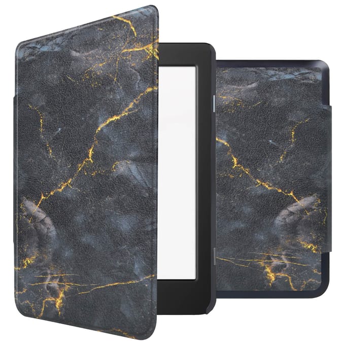 imoshion Design Slim Hard Case Bookcase voor de Kobo Nia - Black Marble