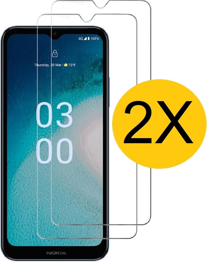 Screenprotector geschikt voor Nokia C300 screenprotector Beschermglas - 2 Stuks - Screenprotector geschikt voor Nokia C300 Screen protector gehard glas